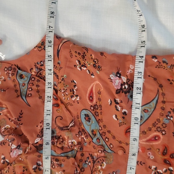 NWT Willow & Clay Floral Ruffle Front Slit Maxi Dress Size S - Picture 12 of 12
